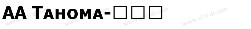 AA Tahoma字体转换